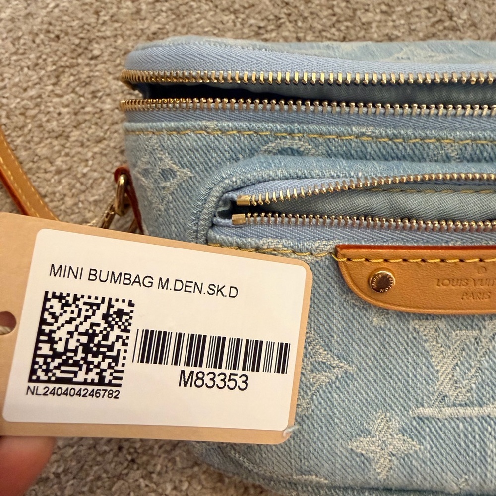 Louis Vuitton Light Blue Monogram Crossbody Bag - Picture 2 of 3